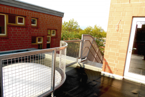 Abgrenzung eines Fluchtweges in einem Kindergarten