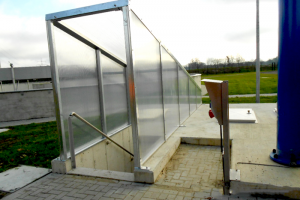 Überdachung Treppenabgang