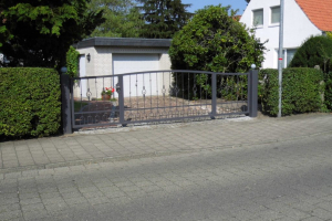 Toranlage, Tor Stahl pulverbeschichtet