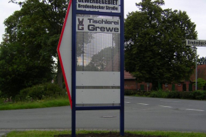 Werbeanlage Wegweiser Gewerbegebiet