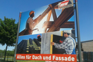 Werbung Schild Digitaldruck Stahlpfosten